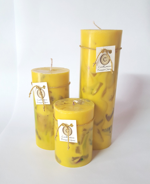 Extremely long burning scented pillar candles